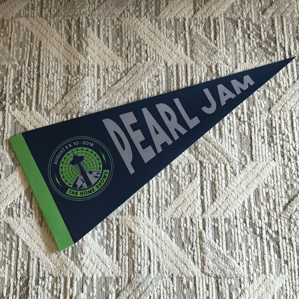Pearl Jam Seattle Home Shows Felt Pendant Flag